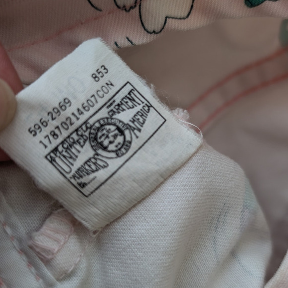 Vintage Lee Bear's Exercising Printed Overalls Pastel Pink 80s Y2K Kids 24 Month - Picture 4 of 8